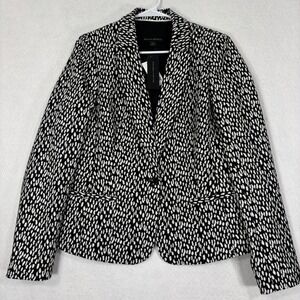 Banana Republic Printed Blazer Womens 10 Tailored Fit Stretch Career Jacket NWT